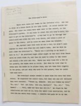 Clarence Day (1874-1935) - an early 1930s autographed typescript of 'The Principal's Nuts', the