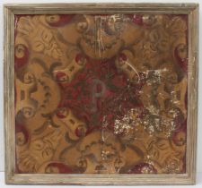 A 1920s-30s trompe l'oeil panel, gouache on linen, in the style of a neo-classical ceiling panel