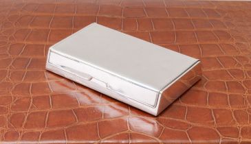 A rare silver cigarette box by Sigvard Bernadotte for Georg Jensen - import marks for London 1960,