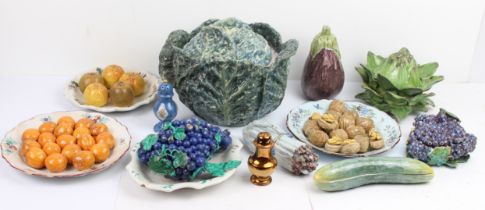 An interesting assortment of 19th and early 20th century French faience and tin-glazed earthenware