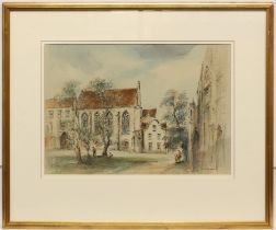 Arthur Davies RBA (British, b. 1983) The Chapel, Norwich School, signed Ink and watercolour, 11 x