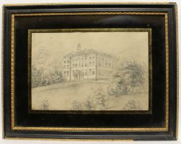 Late 19th century British School 'Lindridge House, Ideford, Devon' pencil, indistinctly signed Annie