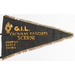 A rare World War II Giovanni Fascisti (136th Armoured Division) pennant captured by Frederick