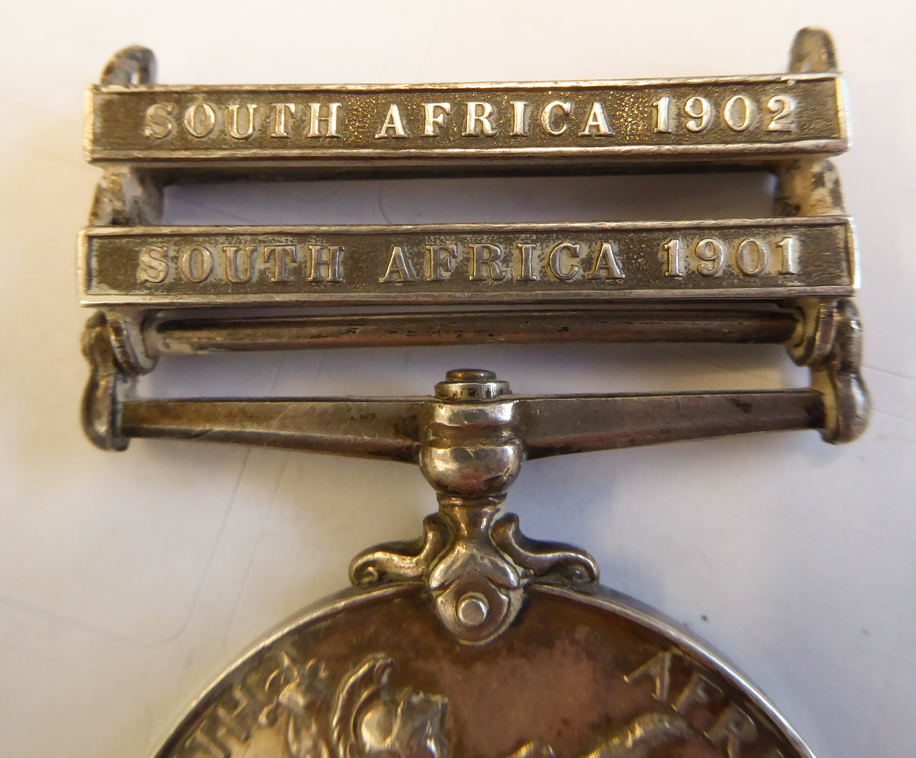 The Queen's and the King's South Africa Medals to 85844 DVR. W. AINDOW R.F.A. The QSA with Cape - Image 9 of 14