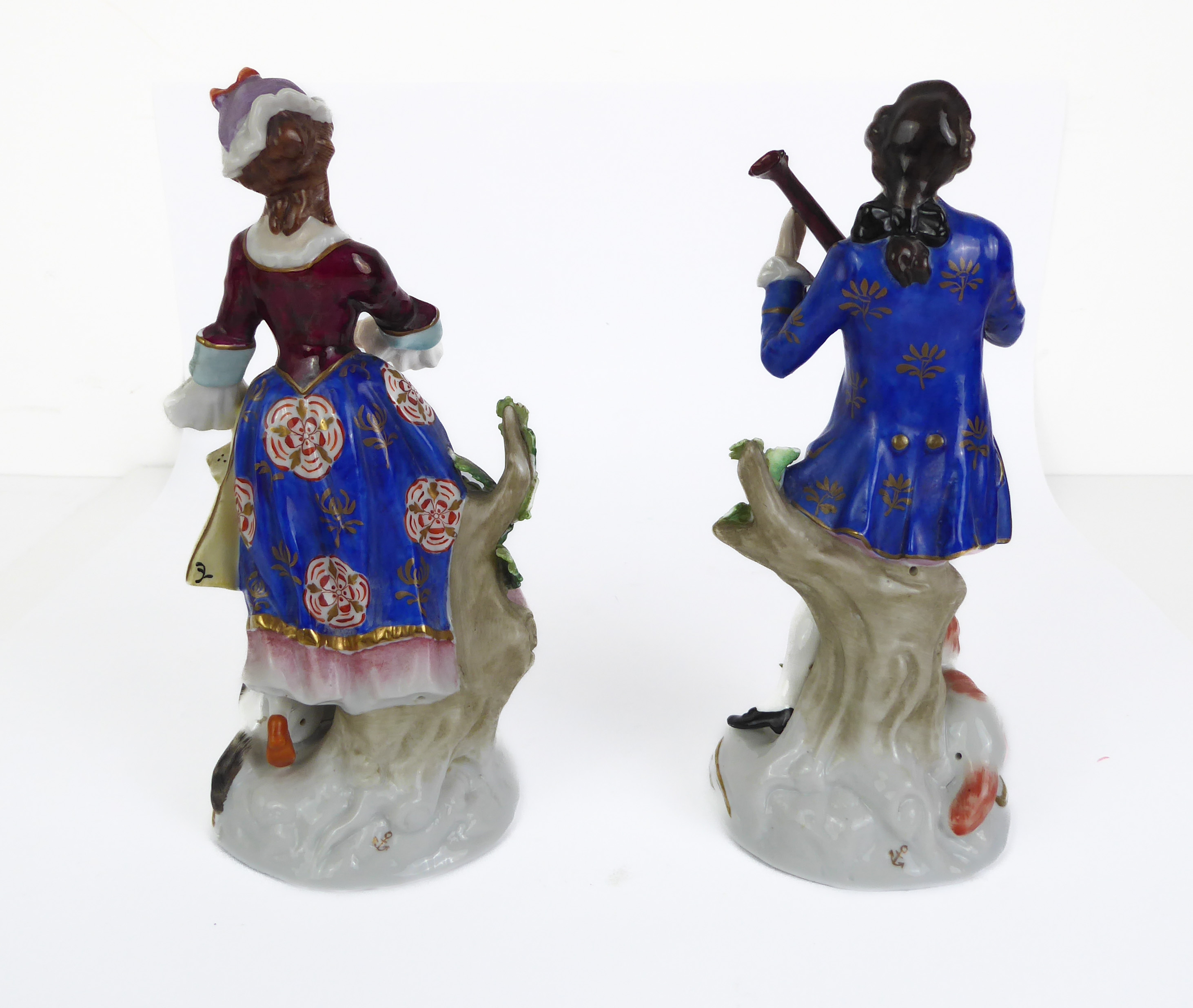 A selection to include a pair of continental porcelain figures of a courting couple, 18cm. high; a - Image 5 of 8