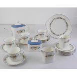 A Royal Doulton Pastorale pattern part tea service - ref. H5002, comprising a teapot; covered