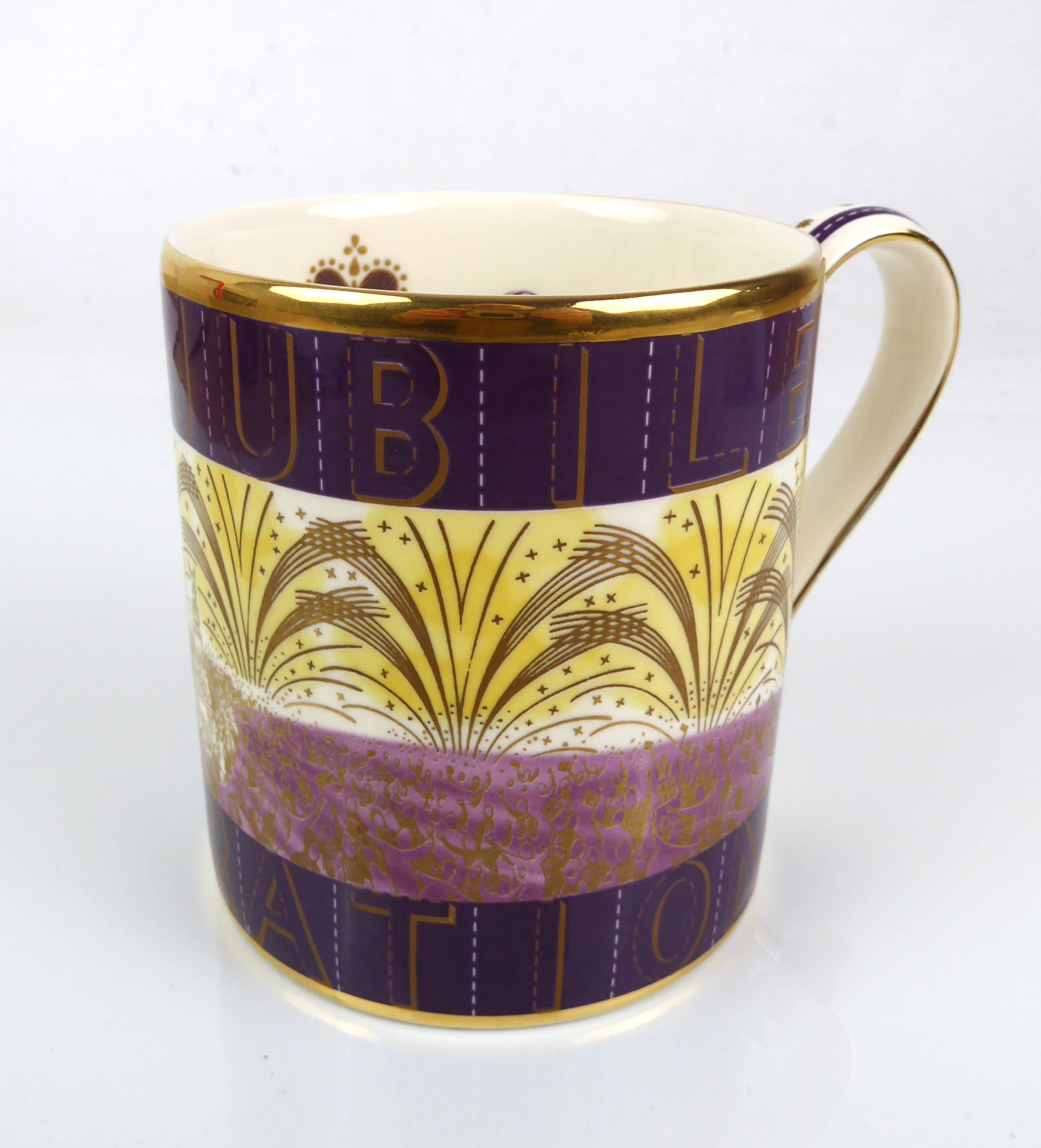 Two large tankards: 1. Wedgwood Golden Jubilee with a design after Eric Ravilious. 2. 25th Royal - Image 9 of 9