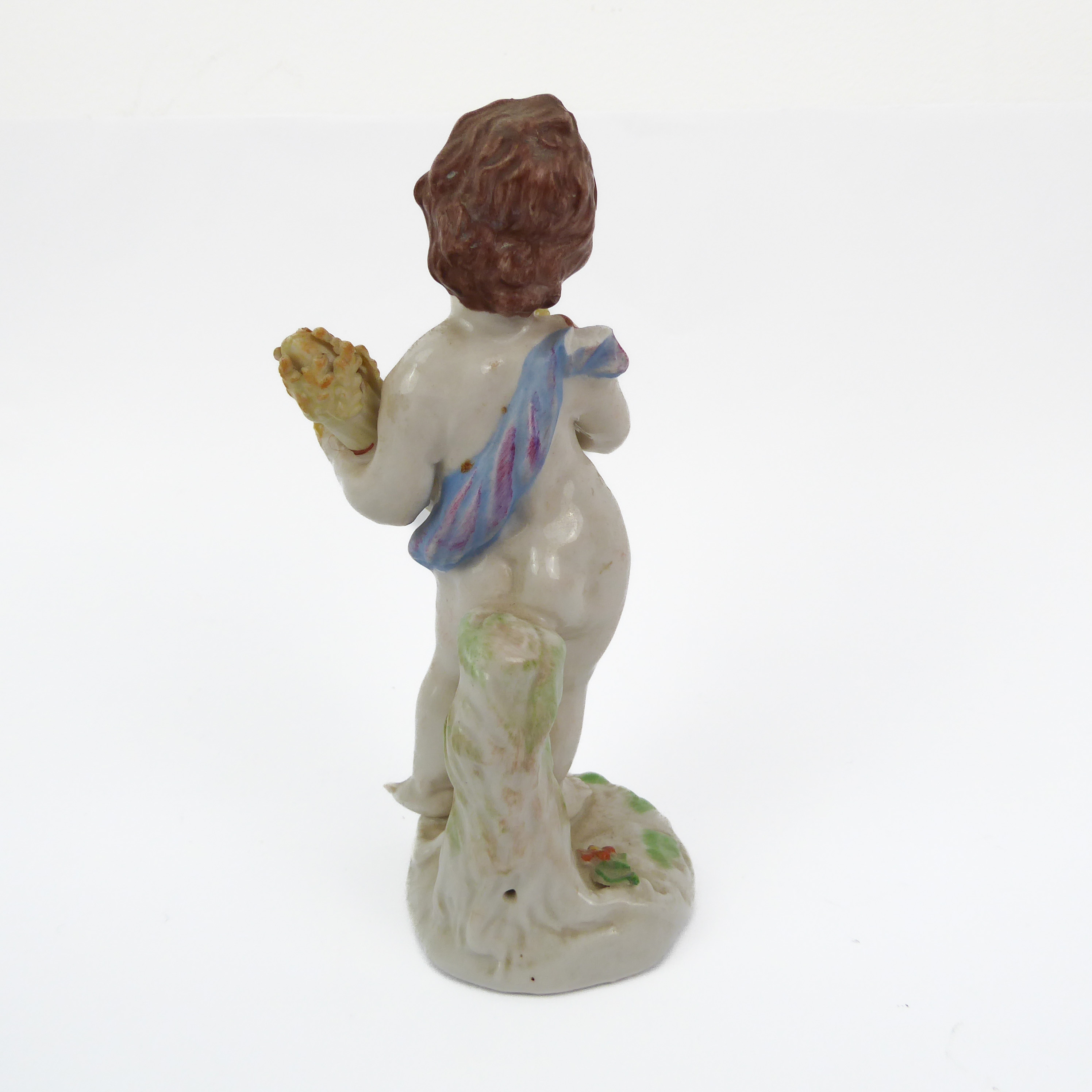 Four Naples porcelain putti figures. - Image 5 of 9