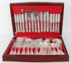 A silver plated canteen of cutlery by Arthur Price - Kings pattern, for 8 place settings,