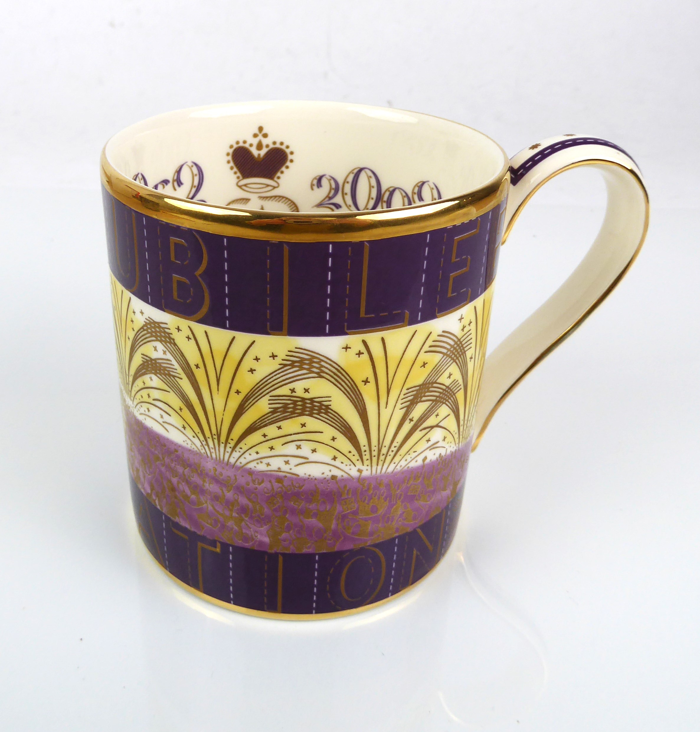 Two large tankards: 1. Wedgwood Golden Jubilee with a design after Eric Ravilious. 2. 25th Royal - Image 6 of 9