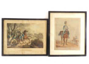 Two early 19th century military colour framed prints.
