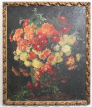 Lady Elizabeth Chalmers (1894-1939) 'Mass of Chrysanthemum' Oil on canvas, signed (l.r.), titled and