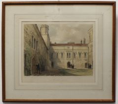 After C.W. RADCLYFFE - 'The Warden's House', (Winchester College), hand-coloured 19th century