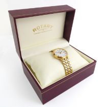 A ladies Rotary stainless steel and gold plated quartz wrist watch - ref. L630, in the original