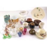 A collection of retro and vintage china and glass ware - 1930s-70s, including Hornsea, Prinknash,