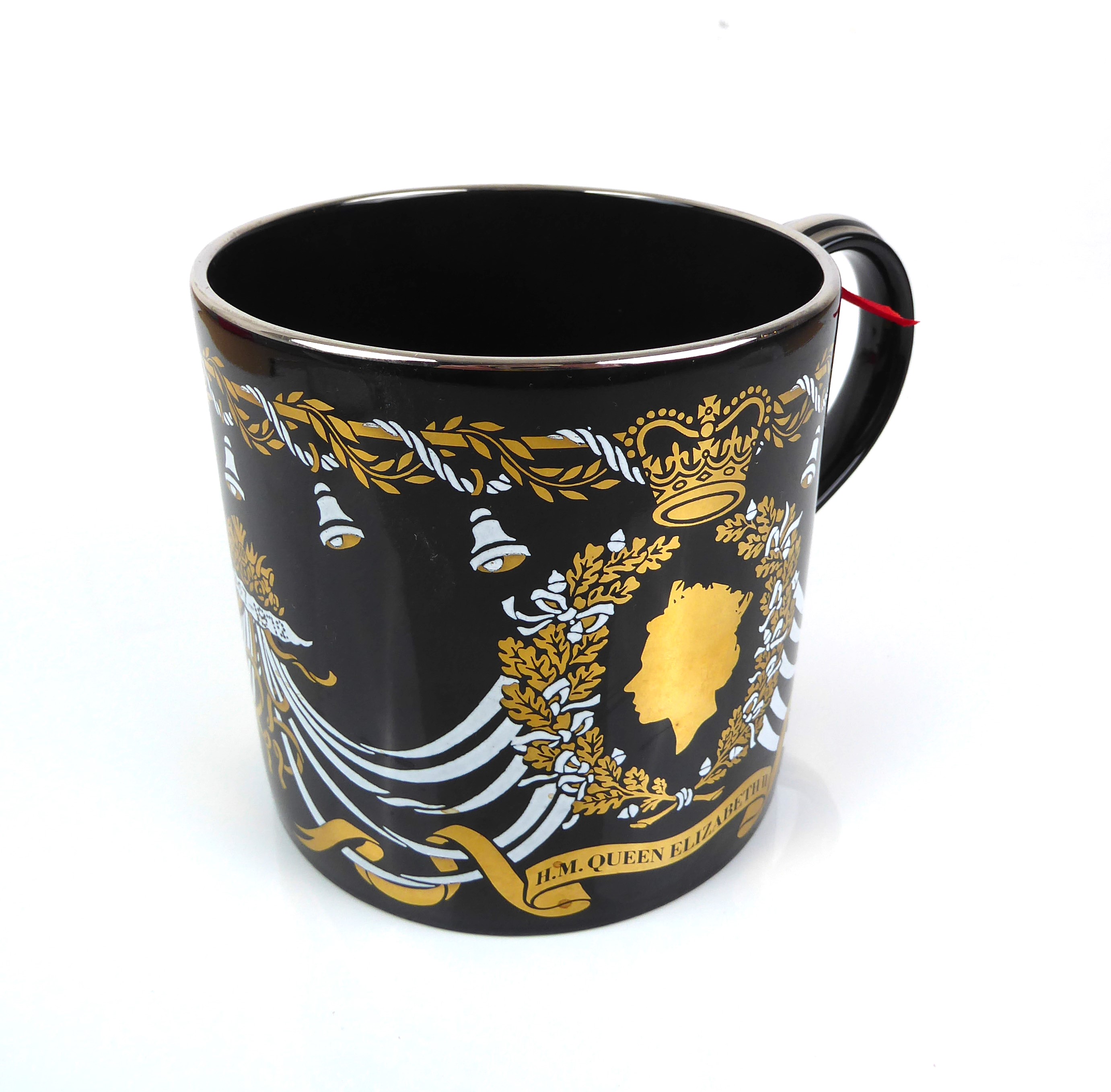 Two large tankards: 1. Wedgwood Golden Jubilee with a design after Eric Ravilious. 2. 25th Royal - Image 3 of 9