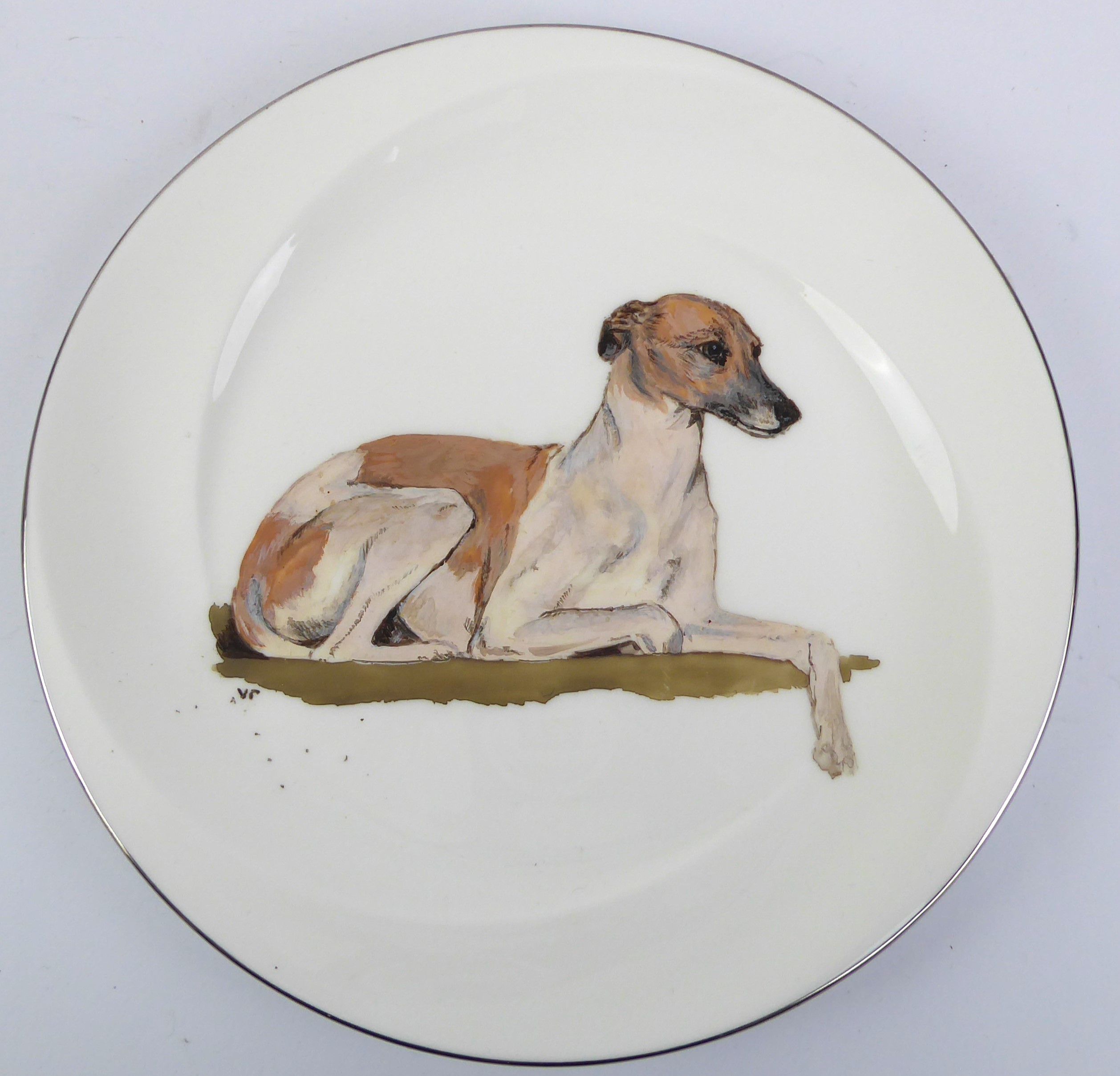 A collection of pottery and resin figurines of whippets and other dogs - including a boxed Border - Image 16 of 17
