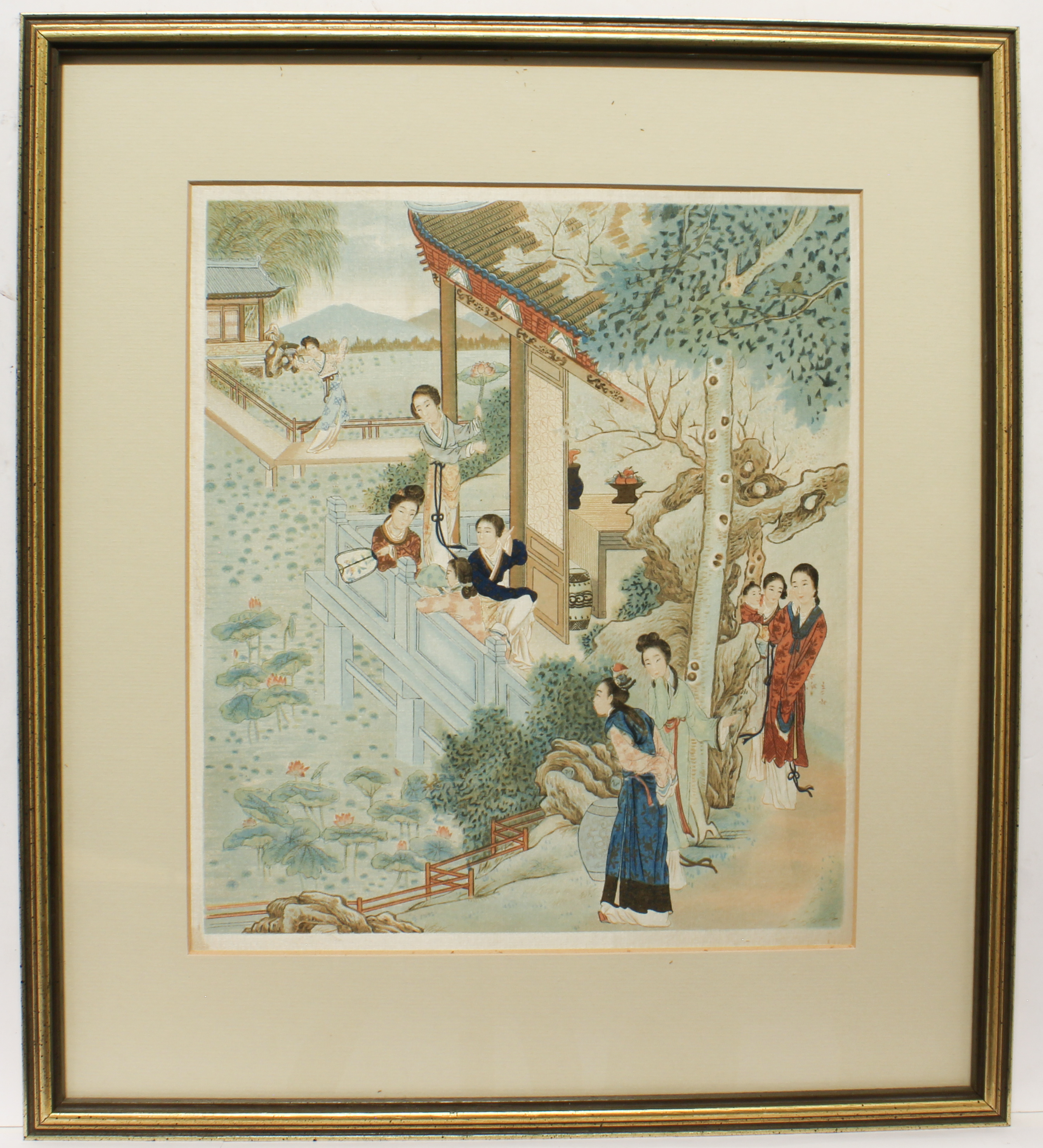 Three Japanese woodblock prints - 20th century after originals by Ando Hiroshige, framed and glazed, - Image 4 of 5
