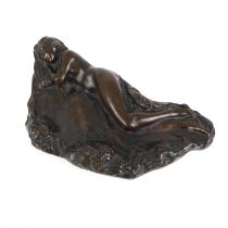 A patinated bronze vide poche after Savu Savargin (1890-1954) - mid-brown patination, modelled as