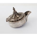 A late-Victorian silver claret jug mount - maker T.W.&S., Birmingham 1900, with Art Nouveau style