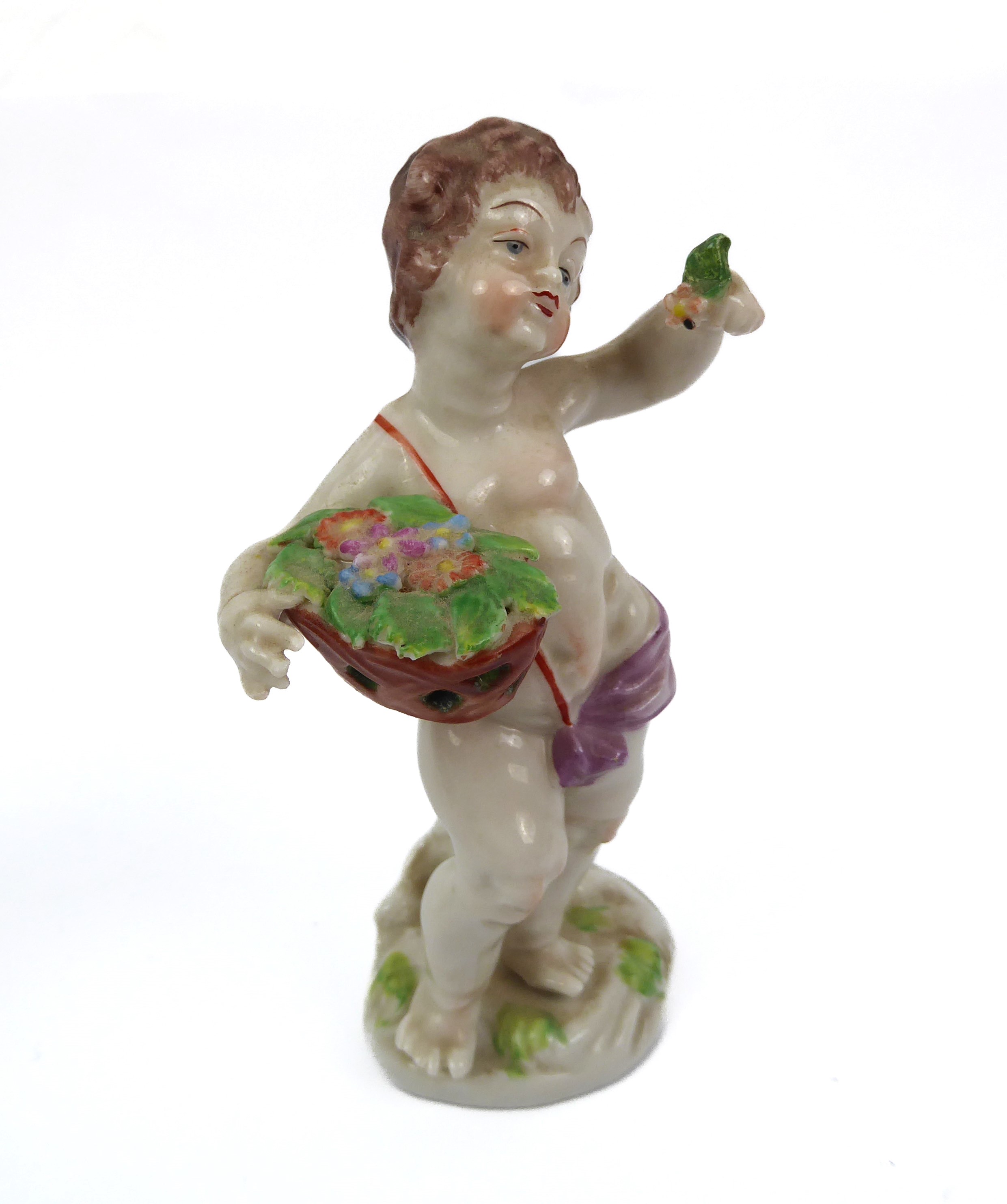 Four Naples porcelain putti figures. - Image 2 of 9