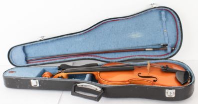 A Stentor student's violin by Andreas Zeller of Romania - 14 in (35.5 cm) back, overall length 59