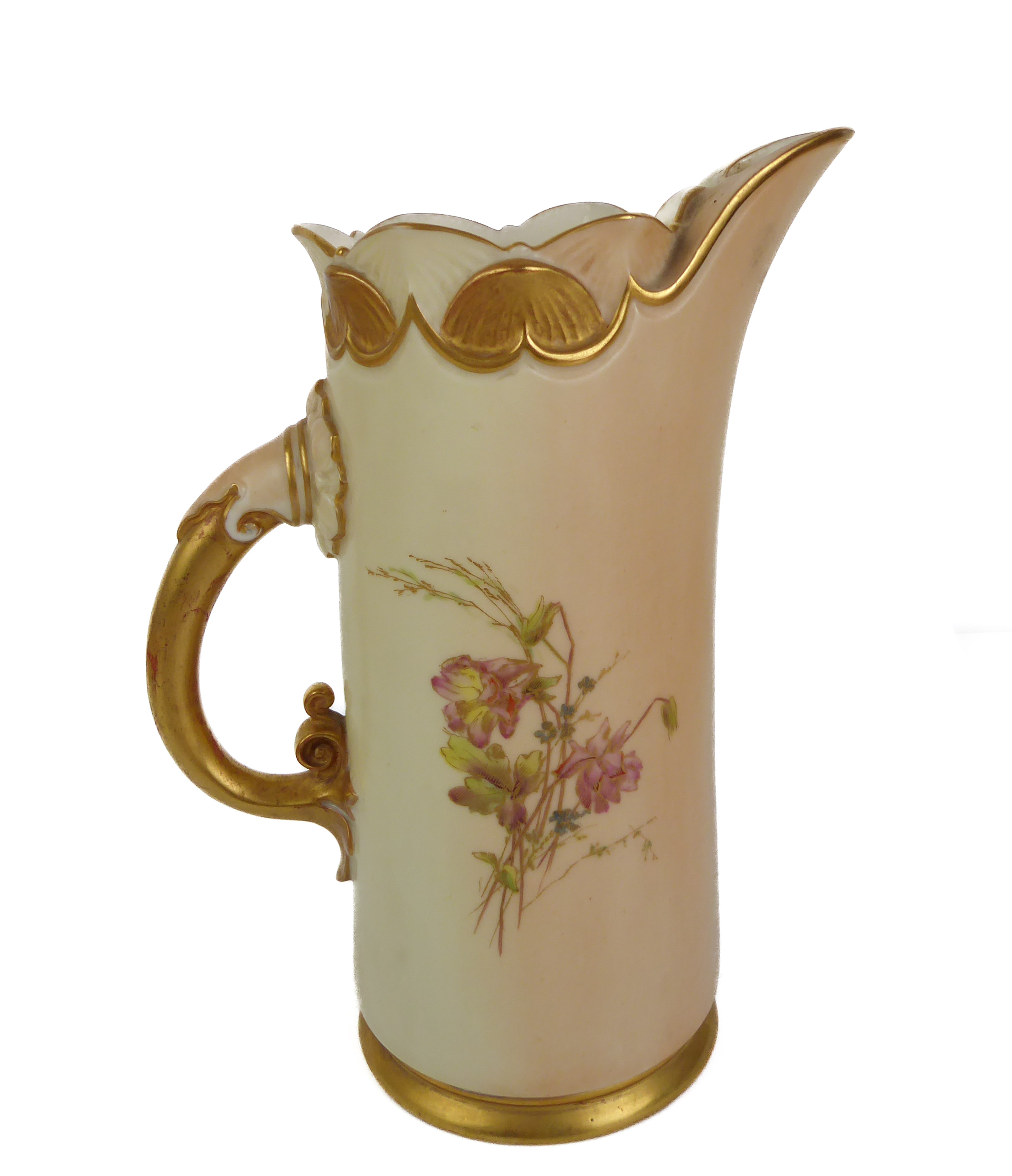 To be sold on behalf of Sue Ryder Care: a Royal Worcester blush ivory jug or ewer - believed 1891, - Image 4 of 6