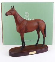 A Royal Doulton bone china figure of the legendary racehorse Red Rum - black-printed factory mark,