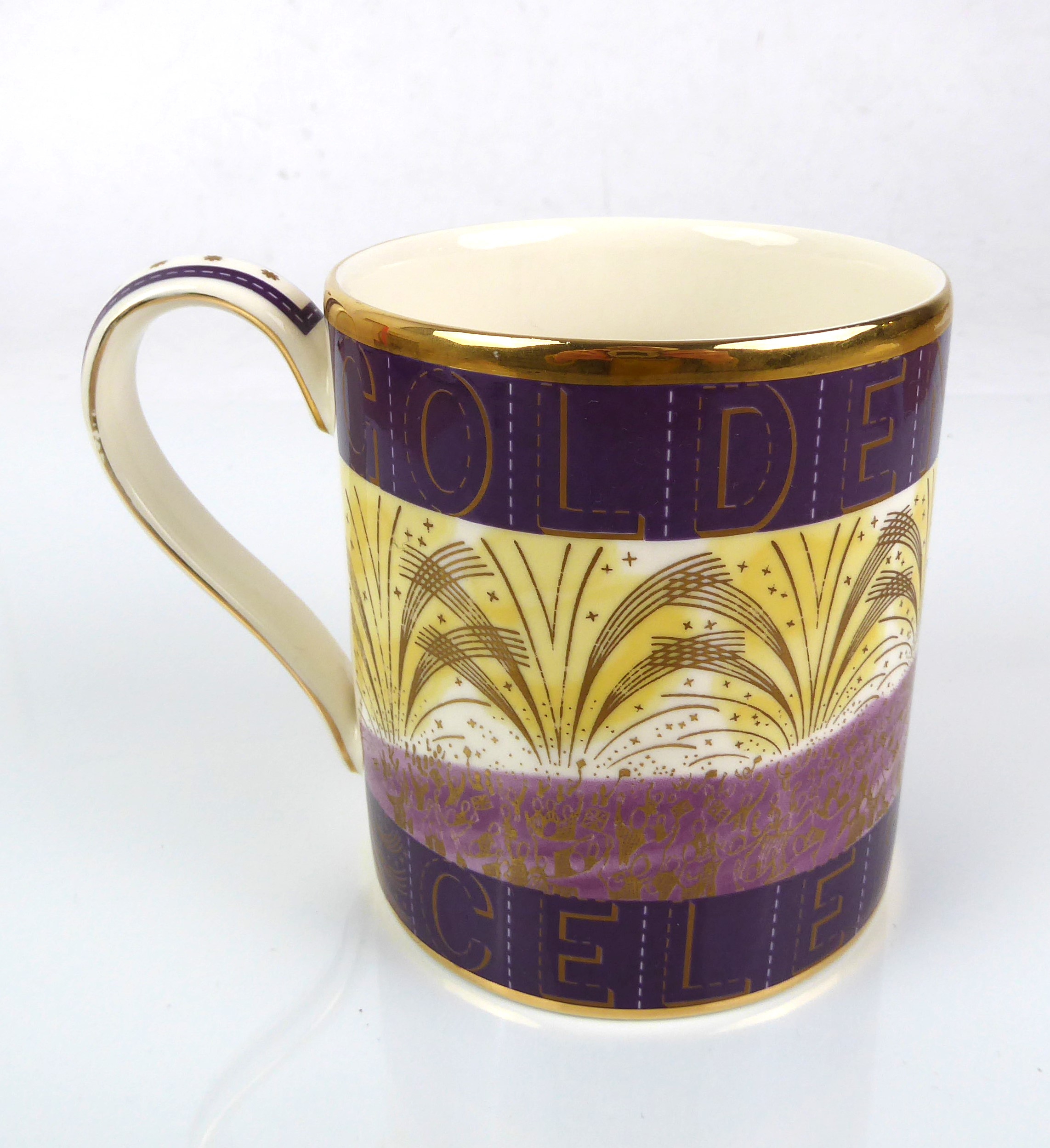 Two large tankards: 1. Wedgwood Golden Jubilee with a design after Eric Ravilious. 2. 25th Royal - Image 7 of 9