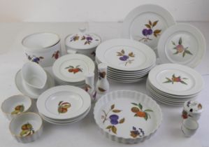 A Royal Worcester Shelton Orchard part dinner service - comprising eight 10in. dinner plates;