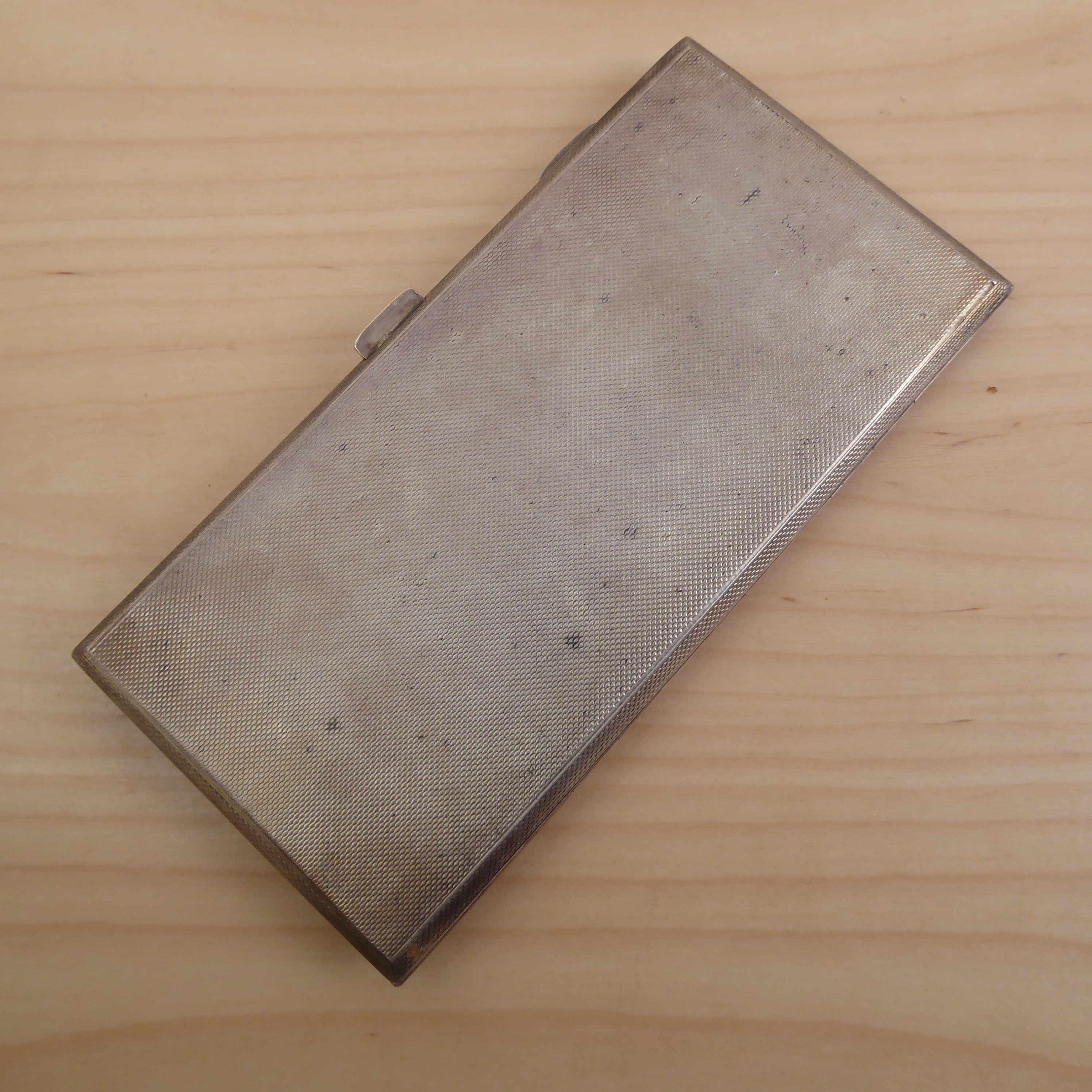 A George VI silver double cigarette case - Charles Edward Turner, Birm. 1941, rectangular with - Image 8 of 8