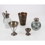 A selection of silver items to include: a fine quality sterling silver mounted (marked 925) and