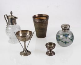 A selection of silver items to include: a fine quality sterling silver mounted (marked 925) and