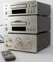 A TEAC H500 Series mini component hi-fi stereo stacking system - comprising an A-H500 amplifier, a