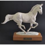 A bone china model of Desert Orchid by Albany Fine China Co. - modelled by Lorne McKean, printed