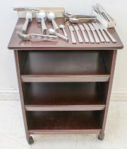 A quantity of Robert Welch ‘Merit’ stainless steel cutlery contained in a 20th century stained-