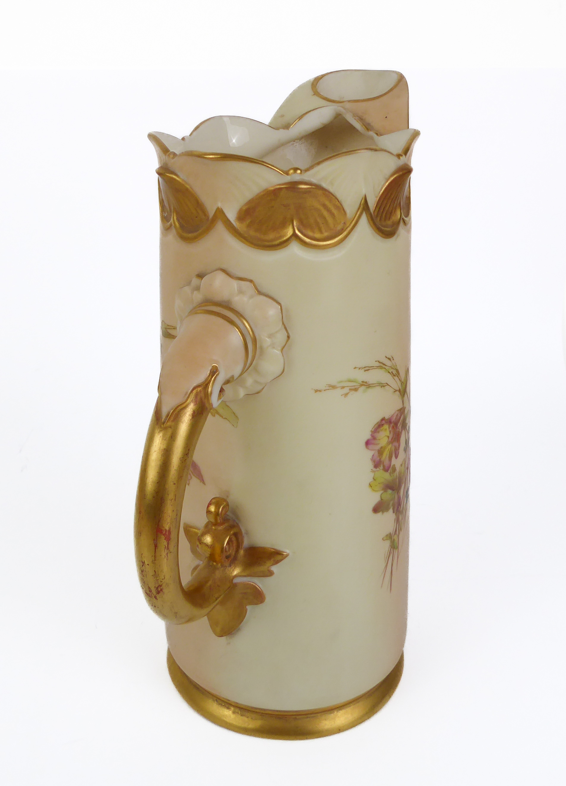 To be sold on behalf of Sue Ryder Care: a Royal Worcester blush ivory jug or ewer - believed 1891, - Image 5 of 6