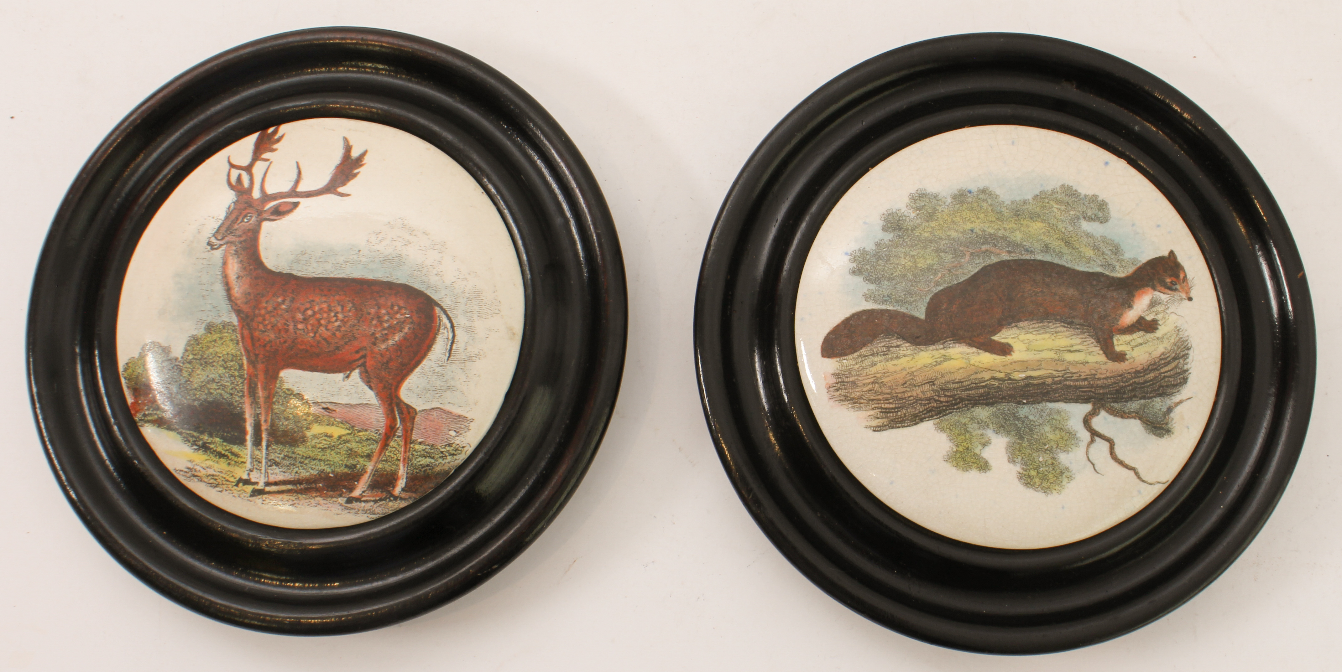 Nine late 19th to early 20th century ceramic pot lids: 1. six depicting various birds and animals, - Image 6 of 9