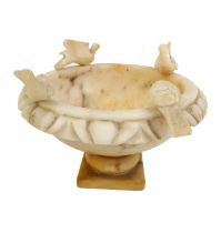 An Italian Grand Tour style carved alabaster urn - mid-20th century, in the style of 'The Doves of