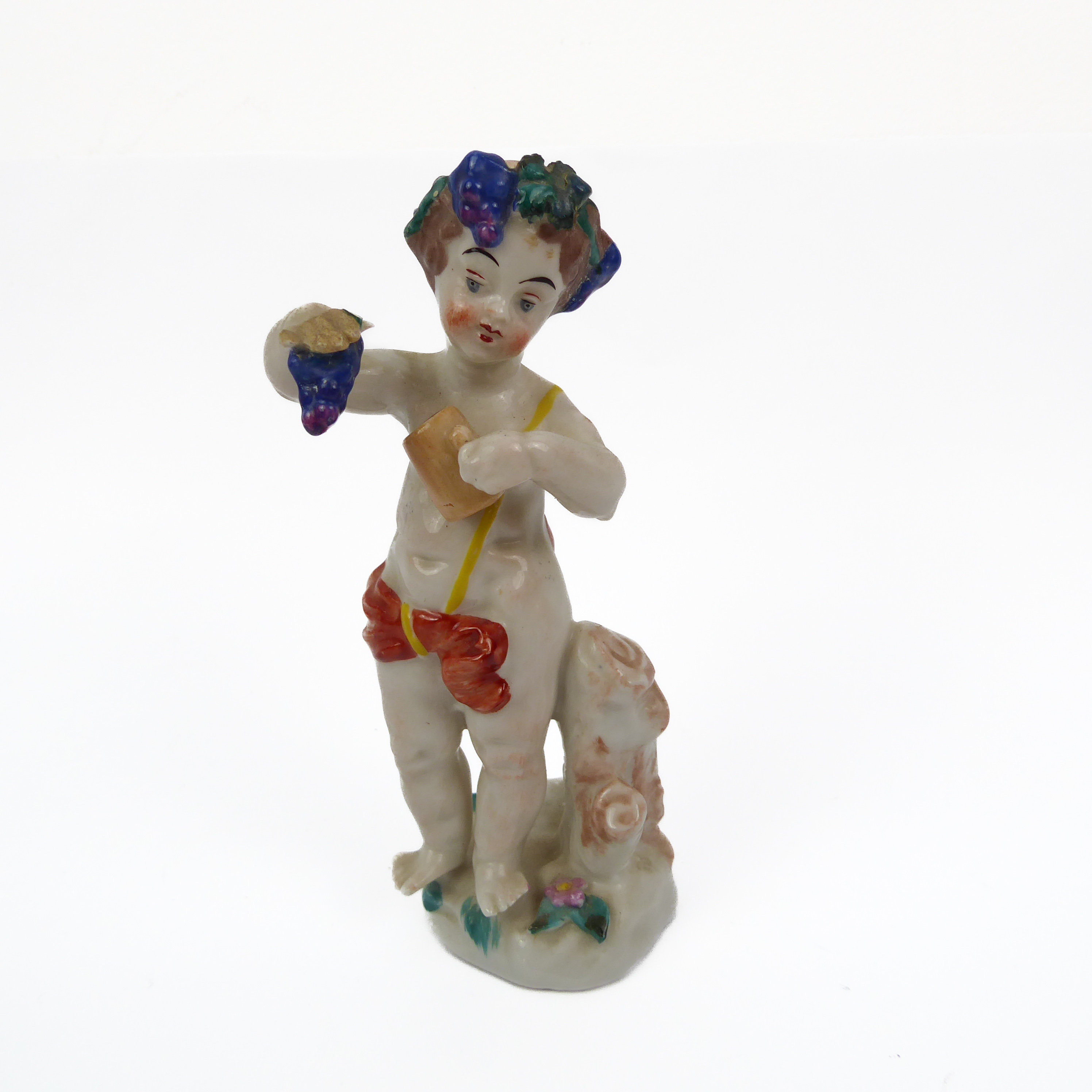 Four Naples porcelain putti figures. - Image 6 of 9