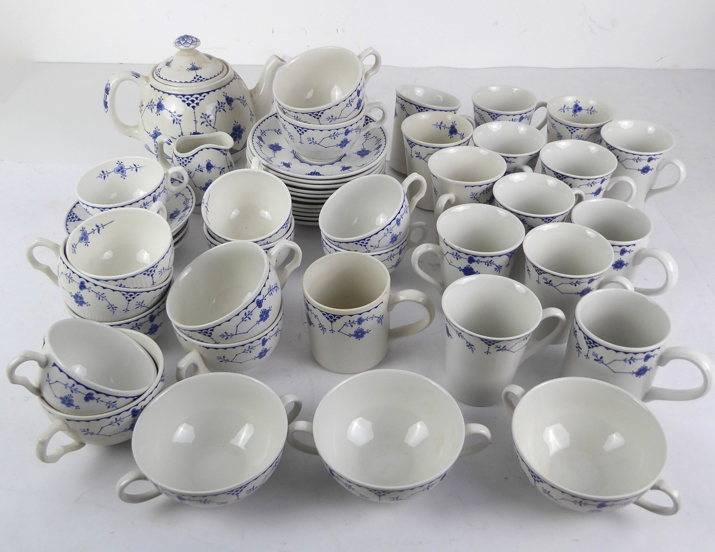 An extensive part-dinner service of Denmark pattern dinner ware by Johnson Bros., Furnivals and - Image 2 of 4