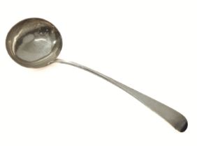 A Victorian silver Old English pattern soup ladle - Josiah Williams & Co., London 1892, weight 273g.