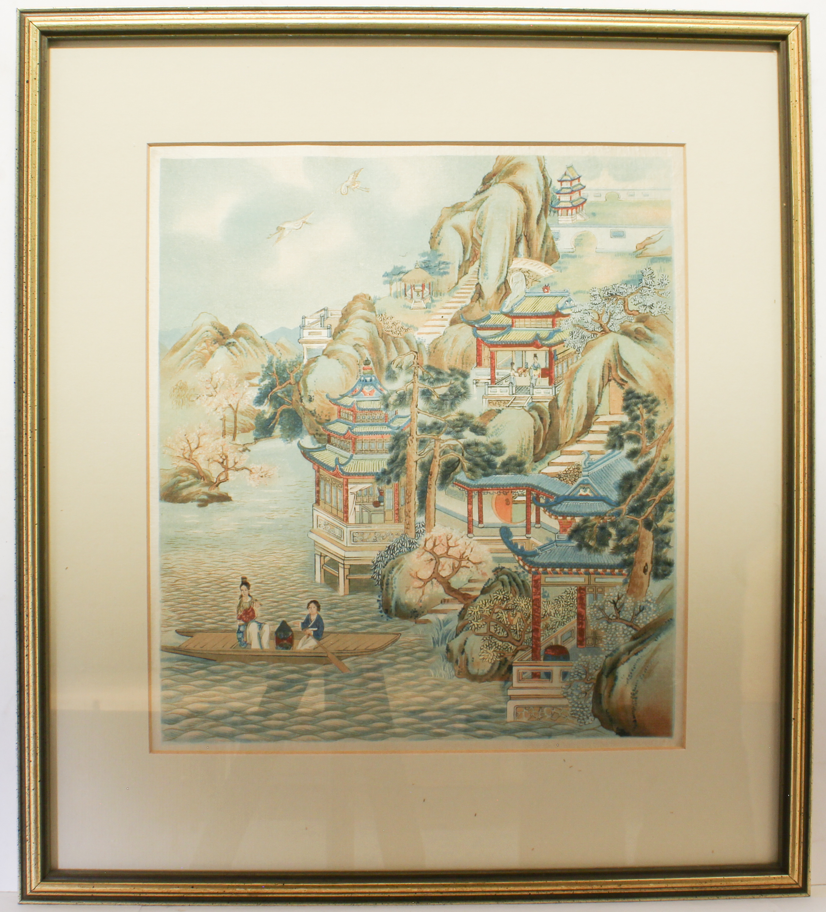 Three Japanese woodblock prints - 20th century after originals by Ando Hiroshige, framed and glazed, - Image 5 of 5