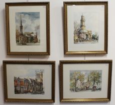 Pauline McTimoney (20th century) Banbury scenes a set of four colour prints 15½ x 11½in. (39.3 x