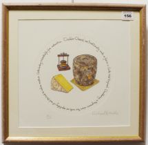 Richard Bramble (Jersey, contemporary) 'Cheddar Cheeses' limited edition colour print, no. 101/