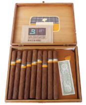 An opened box of Cohiba Esplendidos Habanos Cuban cigars - 6½in. long, the box containing twenty-one