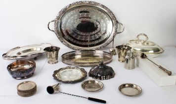 A collection of silver plated ware