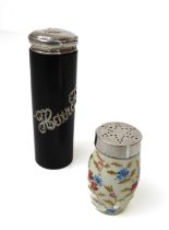 A late-Edwardian silver and turned ebony pin holder - Boots Pure Drug Company, Birmingham 1911, 10.