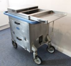 A Grundy of Teddington 'Type 40' commercial or canteen electric heated food trolley with three