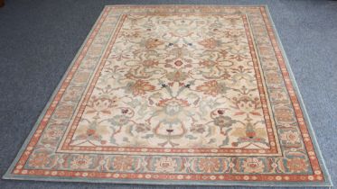 A Belgian 'Ashbourne' wool rug by Handmade Carpets Ltd, London - with all over floral decoration
